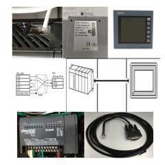 Cáp PLC Programming D2–DSCBL Kết Nối KOYO DirectLOGIC D0-05DD Với HMI HITECH PWS6600S-S RS232C DB9 Male to RJ12 6 Pin Cable Length 2M
