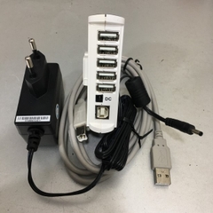 Bộ Chia Cổng 7 Port Hup USB 2.0 Có Sạc Đi Kèm Tripp Lite U222-007-R White For Thiết Bị Hội Nghị Truyền Hình Camera Printer Scanner Hard Drive