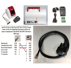 Cáp Kết Nối Máy In Nhiệt Martel MCP7810-159 RS232 Thermal Printer Với Máy Xét Nghiệp Huyết Học HemoCue HbA1c 501 Analyzer Communication Cable RS232C RJ12 6P6C 6 Pin Male to DB9 Female Black Length 0.5M