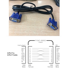 Cáp DB9 Female to DB9 Female Null Modem Cable Full Handshaking Agilent RS232-61601 Length 1.8M