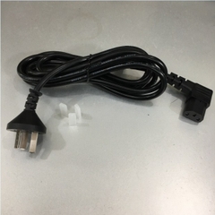 Dây Nguồn 3 Chân Chéo Tam Giác Chữ L Ngóc 90 Độ Vuông Sang Góc Phải AC Power Cord Australia & China IEC60320 IEC C13 RIGHT ANGLE VOLEX V3203C V1625A 10A 250V 3X1.0mm length 2.5M