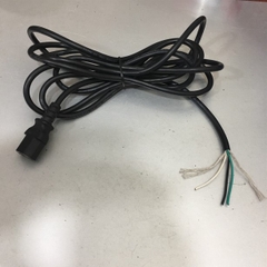 Đây Nguồn Đấu Bo Mạch Bare Wire to IEC C13 Electrical Power Cord AC DC Power Supply Extension Cable 125V 10A 3x0.824mm² H05VV-F OD 6.5mm length 3M