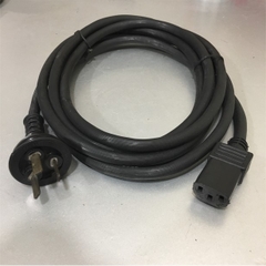 Dây Nguồn 3 Chân Dẹt Tam Giác CAMELEC Australia & China GB2099 to C13 10A 250V 3x1.0mm² H05VV-F OD 8.5mm Length 3M For Computer, Switch L2 L3, Cisco Firewall