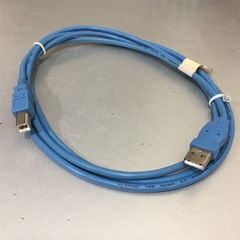 Cáp Máy In Cổng USB 2.0 Printer Cable Type A Male to Type B Male Shielding Transparent Cable E305668 28AWG Blue  Length 1.8M