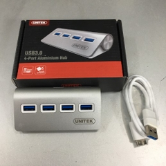 Bộ Chia Cổng USB 3.0 to 4 Port Super Speed USB 3.0 Type A Chính Hãng Unitek Y-3186 Hub Grey