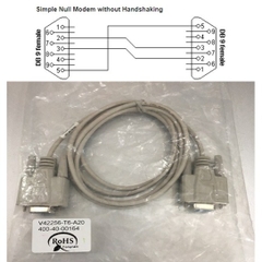 Cáp Kết Nối Cổng Com RS232 V42256-T6-A20 SIEMENS Simple Null Modem without Handshaking RS232 DB9 F to DB9 F PVC Grey Length 2M