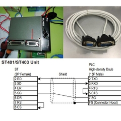 Cáp Kết Nối PLC Programming KOYO CPU MODULE SU-6B Với Máy Tính Để Nạp Code RS232C DB15 Male to DB9 Female Cable Length 5M