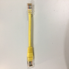 Dây Nhẩy Cat5e UTP PVC CM Ethernet Network Patch Straight Through Cable Yellow Length 13Cm