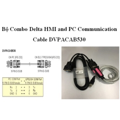 Bộ Combo Cáp Lập Trình Giao Tiếp Giữa Delta HMI TP04 Series Và PC DVPACAB530 Cable Và USB to RS232 Z-TEK ZE533A