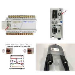 Cáp Lập Trình Allen Bradley 1761-CBL-AM00 1761 Series CPU And AB Repeater Connecting RS232 Cable Mini Din 8 Pin Male to Male Length 1.8M