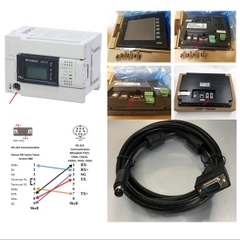 Cáp Điều Khiển PLC Mitsubishi FX1S, FX0N, FX1NC, FX2NC, FX3U, FX3G Với Màn Hình HMI Omron NB Series Chuẩn RS422-BD Cable Mini Din 8 Pin Male to DB9 Male Length 3M