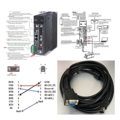 Cáp Lập Trình Điều Khiển ASD-A2 RS232 Communication Cable 5M ASD-CARS0003 For Delta AC Servo Drive & Motor ASDA-B2 Series