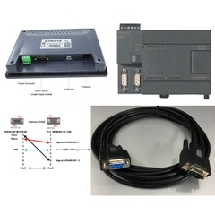 Cáp Kết Nối Điều khiển PLC SIEMENS S7-200/300 Với Màn Hình MT6071iP/MT8071iP HMI Weintek RS485 Connector Cable DB9 Female to DB9 Male Length 5M