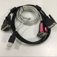 Bộ Combo Cáp Lập Trình Siemens 6XV1440-2KH32  Connection Cable RS232 DB9 to 15 Pin D Sub DB15 Female Và USB to RS232 Z-TEK ZE533A