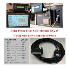 Cáp Kết Nối Bộ Truyền Dữ Liệu DNC One Kết Nối Với Máy Phay Tiện CNC MAKINO FANUC OMC Sử Dụng Nguồn Từ CNC Machine Cable RS232 DB25 Male to DB9 Female Length 5M