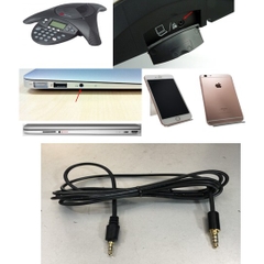 Cáp Kết Nối Audio Speaker Điện Thoại Hội Nghị Polycom Soundstation 2 Calling Cable For Mobile Laptop Cable Super Slim 2.5mm Stereo 4 Pin to 3.5mm Stereo 4 Pin Length 2M