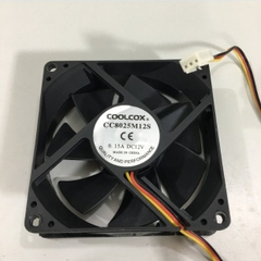 Fan COOLCOX CC8025M12S 80x80x25mm DC 12V 0.15A Connector 3Pin