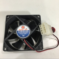 Fan SUPER FAN SDF8025M12S 80x80x25mm DC 12V 0.14A Connector 2Pin