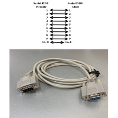 Cáp RS232 Serial Cable DB9 Male to Female 9 Pin Straight Through 2M For Communication with Industrial RS232 Data Interfaces