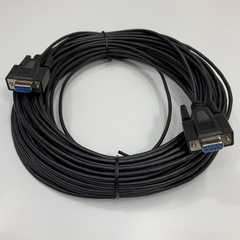 Cáp RS232C Serial Null Modem Dài 20M Cable Slim OD 3.4mm Shielded HITACHI COM Port Cable DB9 Female to Female For Medical Hospital Cable, Industrial Cable Connector