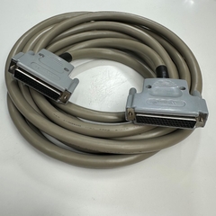 Cáp 5M 17ft SKUCSMN50FF-15 Connector DB50 Female to Female 50 Pin D-Sub 3 Rows Data Shielded Cable Grey OD 13mm For I/O Signal Encoder Servo Drive/CNC Machining Cable/Siemens Simatic