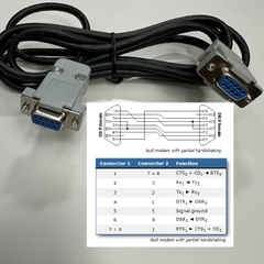 Cáp 1.8M 6ft RS232-C Cross Shielded Cable DB9 Female to Female For Cân Phân Tích Shimadzu Analytical Balance witch Computer Data Communication