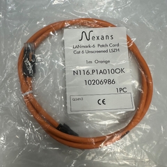 Cáp Mạng 1M 3.3ft N116.P1A010OK Nexans CAT6 Unscreened UTP Ethernet Cable RJ45 to RJ45 Orange LSZH 24AWG LANmark 4PR For Industrial Ethernet Cable