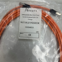 Cáp Mạng 5M 17ft 10 Gbit/s Nexans N11A.U1F050OK LANmark-6A Ultim Patch Cord CAT6A Orange 500MHz RJ45 S/FTP LSZH Shielded 4-Pair 26AWG For Industrial Ethernet Network LAN 10 Gigabit