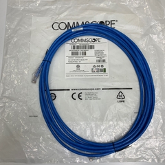 Dây Nhẩy Công Nghiệp CommScope CO155D2-0ZF017 Dài 5M 17ft U/UTP CAT5E RJ45 Ethernet Gigabit Lan Network Patch Cord Straight Through Cable K-S2 24AWG BH22002 OD Ø 6.0mm 75°C Blue