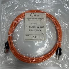 Cáp Mạng 2M 6ft Nexans LANmark-6A Ultim Patch Cord CAT6A N11A.U1F020OK Orange 500MHz RJ45 S/FTP LSZH Shielded 4-Pair 26AWG For Industrial Ethernet Network LAN 10 Gigabit