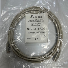Cáp Mạng 3M 10ft N101.11EFGG Nexans Essential-6 CAT6 Unscreened UTP Ethernet Cable RJ45 to RJ45 PVC Light Grey 24AWG 4PR For Industrial Ethernet Cable Transmission Speed 1 Gigabit/s
