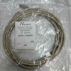 Cáp Mạng 5M 17ft N101.11EHGG Nexans Essential-6 CAT6 Unscreened UTP Ethernet Cable RJ45 to RJ45 PVC Light Grey 24AWG 4PR For Industrial Ethernet Cable Transmission Speed 1 Gigabit/s