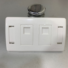 Mặt Chữ Nhật WallPlate AMP US Style Decorator Faceplate Kit 2-Port 2-1427030-2
