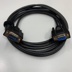 Cáp RS232 Serial Data Cable Extension DB9 Male to Female Straight Through Dài 3M 10ft LS-SER-9MF-3M Shielded Cable Molex 28AWG E116273 UL 80°C 30V OD 5.5mm Color Black