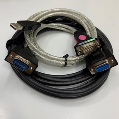 Combo USB to RS232 FTDI 1.8M + Cáp Serial PN 3228 Dài 1.2M 4ft Cable For Máy Đếm Tiểu Phân Hạt Bụi Cầm Tay AEROCET-531S, 831, GT-5218, GT-526S & 804 Met One Instruments with Computer