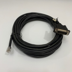 Cáp Kết Nối D-SUB DB15 Male to RJ12 6 Pin Male Cable OD 5.5mm Black Length 6.7M
