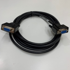 Cáp RS232C Serial Null Modem Cable DB9 Female to Female Dài 3M 10ft LS-SER-9FF Shielded Cable Molex  28AWG E116273 UL 80°C 30V OD 5.5mm Color Black For Communication Data PLC/HMI/Computer