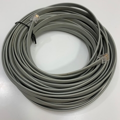 Cáp Điện Thoại Mỏng Dẹt Dài 10M Flat Telephone Cable RJ12 to RJ12 6 Pin 6P6C Male 26AWG Grey Jacket