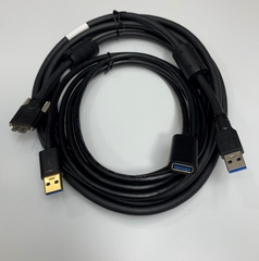 Cáp 4.5M 15ft Cable USB 3.0 Type A to Micro B Male With Screw Locking Data Transmission For Industrial Basler, Hikrobot, Microscope Digital Camera USB3.0 Transfer Rates 5Gbps