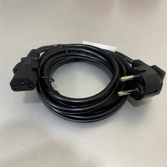 Dây Nguồn BizLink BP-370L BC-313 European Schuko Power Cord CEE 7/7 to IEC320 C13 10A 250V 3x1.0mm² H05VV-F Cable OD 6.9mm Length 2.5M For Tủ Điện Công Nghiệp