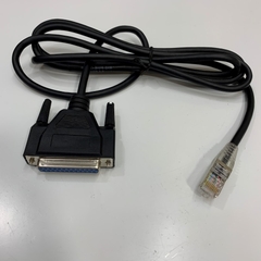 Cáp Lập Trình 6Ft Dài 1.8M Cable RS232C Port MJ1/MJ2 RJ45 8 Pin to DB25 Female For HMI Fuji Electric Monitouch V8 V9 Series and PLC Allen Bradley 1770-KF2