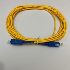 Dây Nhẩy Quang 5M SC to SC UPC Single Mode Fiber Optic OS2 9/125µm Fiber Patch Cable Yellow Cable 3.0mm PVC