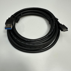 Cáp 3.2M 10.7ft USB 3.0 Male to USB 3.1 Type-C Male Shielded Cable E119932-7 AWM 20276 80°C 30V VW-1 For Industrial Camera, PLC/HMI Communication Type-C Plug Power and Data Transfer 5Gbit/s