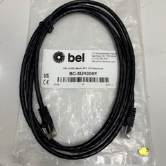 Dây Nhẩy 1.8M 6ft CAT5E Bel BC-5UK006F UTP Networking Cable RJ45 Gigabit U/UTP 350MHz 4PR 24AWG OD Ø 5.5mm Black For Industrial Network Cable