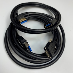 Cáp 4M 13ft Cable USB 3.0 Type A to Micro B Male With Screw Locking Data Transmission For Industrial Basler, Hikrobot, Microscope Digital Camera USB3.0 Transfer Rates 5Gbps