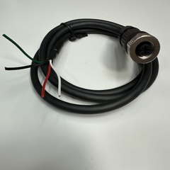 Cáp 2M 6.5ft Cable Plug M12 4 Pin A-Code Female to 4 Core Bare Wire Open End OEM Thay Thế MQDC-406 Cordset For Sensor and Robotik Cable