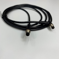 Cáp 2M 6.5ft CAZN Industrial Cable Right Angle Connector M8 3 Pin A-Code Male to Male Circular Sensor Cable E495753 24AWG 80C 300V YAOFENG OD 5.0mm
