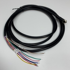 Cáp 2M 6.5ft CAZN Industrial Cable Right Angle Connector M8 A-Code 8 Pin Male Circular to 8 Core Open End Sensor Cable E495753 26AWG 80C 300V YAOFENG OD 5.3mm