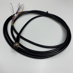 Cáp 2M 6.5ft CAZN Industrial Cable Connector M8 A-Code 8 Pin Male to 8 Core Open End Straight Circular Sensor Waterproof Cable E495753 26AWG 80C 300V YAOFENG OD 5.3mm