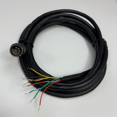 Cáp 3M 10ft Connector DIN 8 Pin Male to 8 Core Open End Cable Shielded E335196 AWM 2464 VW-1 80C 300V POTEC